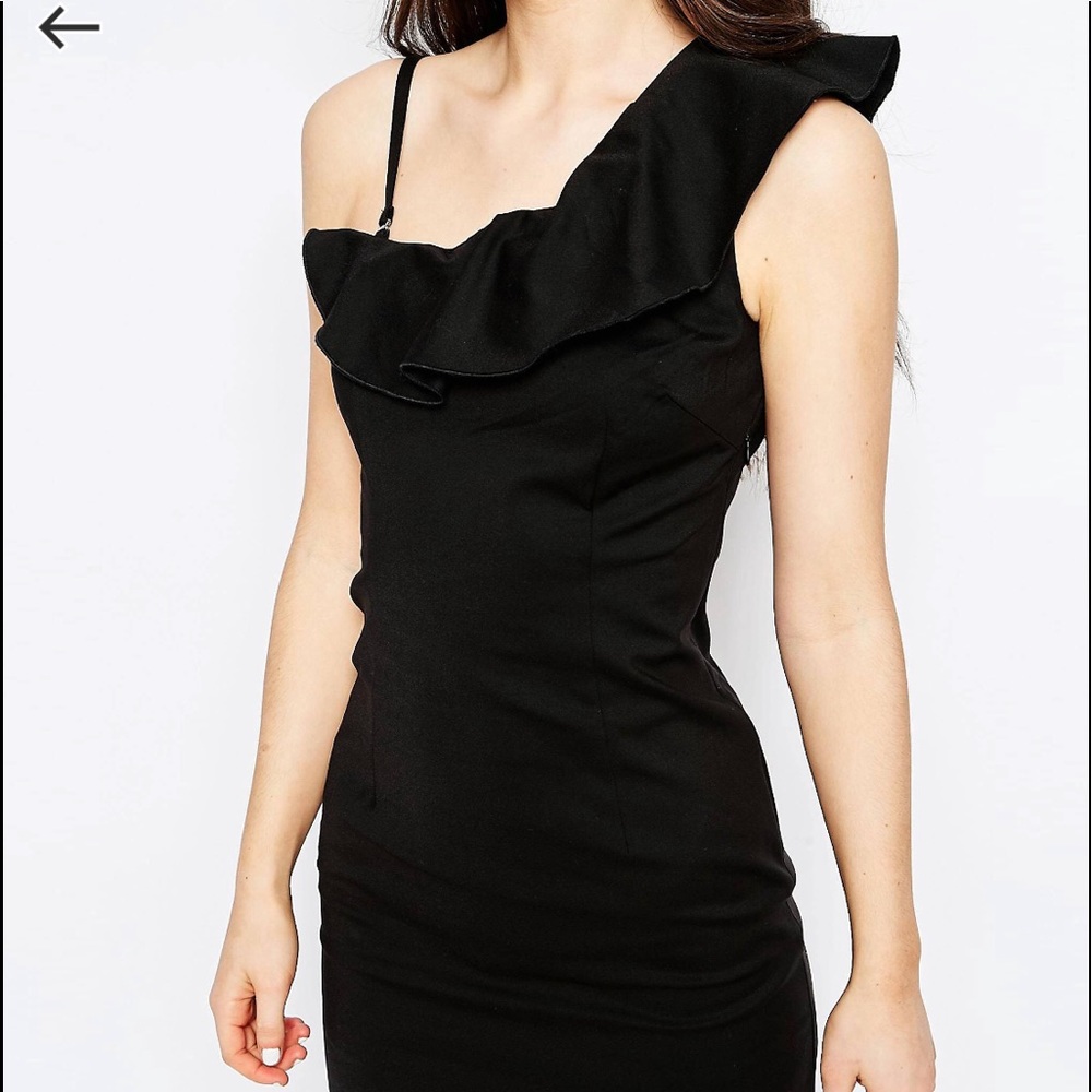 Vila Pencil Dress with Ruffle Detail